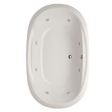 Galaxie 66" Drop In Acrylic Whirlpool Tub with Center Drain, Drain Assembly, and Overflow