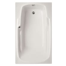Isabella 60" Drop In Acrylic Soaking Tub with Reversible Drain, Drain Assembly, and Overflow