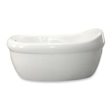 Jacqueline 66" Free Standing Acrylic Air Tub with Reversible Drain, Drain Assembly, and Overflow