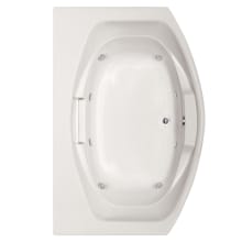 Jessica 60" Three Wall Alcove Acrylic Air / Whirlpool Tub with Center Drain, Drain Assembly, and Overflow