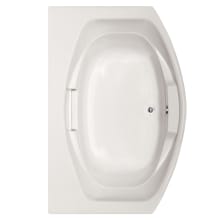 Jessica 60" Three Wall Alcove Acrylic Soaking Tub with Center Drain, Drain Assembly, and Overflow