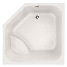 Katarina 69" Drop In Acrylic Air Tub with Center Drain, Drain Assembly, and Overflow