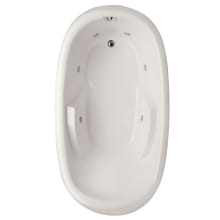 Kimberly 66" Drop In Acrylic Air Tub with Reversible Drain, Drain Assembly, and Overflow