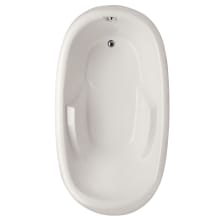 Kimberly 66" Drop In Acrylic Soaking Tub with Reversible Drain, Drain Assembly, and Overflow