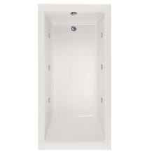 Lacey 66" Drop In Acrylic Whirlpool Tub with Reversible Drain, Drain Assembly, and Overflow