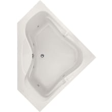 Lara 60" Drop In Acrylic Air / Whirlpool Tub with Center Drain, Drain Assembly, and Overflow