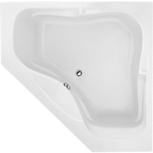 Lara 60" Drop In Acrylic Air Tub with Center Drain, Drain Assembly, and Overflow