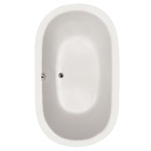Liliana 66" Drop In Acrylic Soaking Tub with Center Drain, Drain Assembly, and Overflow