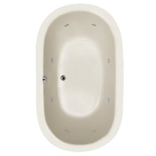 Liliana 66" Drop In Acrylic Whirlpool Tub with Center Drain, Drain Assembly, and Overflow