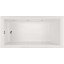 Lindsey 66" Drop In Acrylic Whirlpool Tub with Reversible Drain, and Overflow