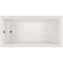 Lindsey 72" Drop In Acrylic Air Tub with Reversible Drain, and Overflow