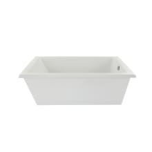 Lucy 66" Free Standing Acrylic Air Tub with Reversible Drain, Drain Assembly, and Overflow