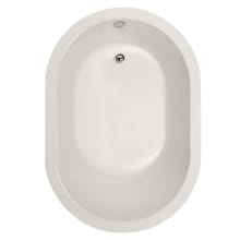 Malia 60" Drop In Acrylic Air Tub with Reversible Drain, Drain Assembly, and Overflow