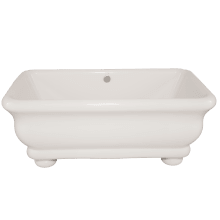Donatello 66" Free Standing Acrylic Air Tub with Center Drain, Drain Assembly, and Overflow