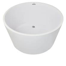 Mizu 52" Free Standing Hydroluxe SS Air Tub with Center Drain, Drain Assembly, and Overflow