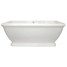 Rockwell 66" Free Standing Acrylic Air Tub with Center Drain, Drain Assembly, and Overflow