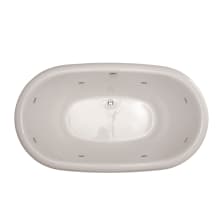 Marissa 70" Drop In Acrylic Air / Whirlpool Tub with Center Drain, Drain Assembly, and Overflow