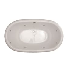 Marissa 70" Drop In Acrylic Whirlpool Tub with Center Drain, Drain Assembly, and Overflow