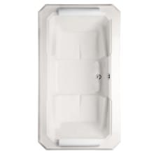 Mystique 78" Drop In Acrylic Air Tub with Center Drain, Drain Assembly, and Overflow