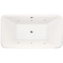 Natasha 66" Drop In Acrylic Air / Whirlpool Tub with Center Drain, Drain Assembly, and Overflow
