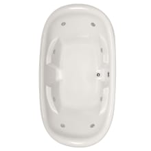 Natalie 78" Drop In Acrylic Air / Whirlpool Tub with Center Drain, Drain Assembly, and Overflow