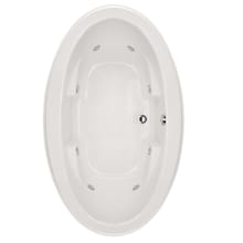 Nina 72" Drop In Acrylic Air / Whirlpool Tub with Center Drain, Drain Assembly, and Overflow