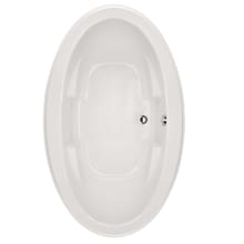 Nina 72" Drop In Acrylic Air Tub with Center Drain, Drain Assembly, and Overflow