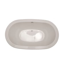 Noelle 70" Drop In Acrylic Air Tub with Center Drain, Drain Assembly, and Overflow