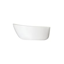 Obsidian 58" Free Standing Hydroluxe SS Soaking Tub with Center Drain, Drain Assembly, and Overflow