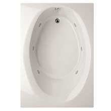 Ovation 72" Drop In Acrylic Whirlpool Tub with Reversible Drain, Drain Assembly, and Overflow