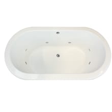 Palmer 66" Drop In Acrylic Whirlpool Tub with Center Drain, Drain Assembly, and Overflow