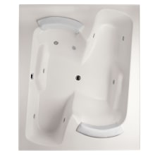 Penthouse 72" Drop In Gel Coat Air / Whirlpool Tub with Reversible Drain, Drain Assembly, and Overflow