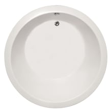 Redondo 60" Drop In Acrylic Soaking Tub with Center Drain, Drain Assembly, and Overflow