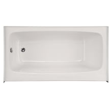 Regan 54" Three Wall Alcove Acrylic Air Tub with Left Drain, and Overflow