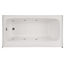 Regan 54" Three Wall Alcove Acrylic Whirlpool Tub with Left Drain, and Overflow
