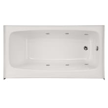 Regan 54" Three Wall Alcove Acrylic Whirlpool Tub with Right Drain, and Overflow