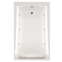 Regal 70" Drop In Gel Coat Air / Whirlpool Tub with Reversible Drain, Drain Assembly, and Overflow
