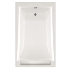 Regal 70" Drop In Gel Coat Air Tub with Reversible Drain, Drain Assembly, and Overflow