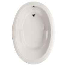 Riley 60" Drop In Acrylic Air Tub with Reversible Drain, Drain Assembly, and Overflow