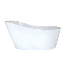 Rodeo 61" Free Standing Hydroluxe SS Soaking Tub with Center Drain, Drain Assembly, and Overflow