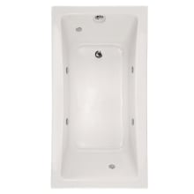 Rosemarie 60" Drop In Acrylic Air / Whirlpool Tub with Reversible Drain, Drain Assembly, and Overflow