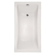 Rosemarie 60" Drop In Acrylic Soaking Tub with Reversible Drain, Drain Assembly, and Overflow