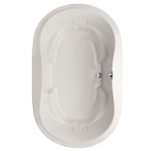 Savannah 66" Drop In Acrylic Air Tub with Center Drain, Drain Assembly, and Overflow