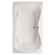 Studio 60" Drop In Acrylic Air Tub with Center Drain, and Overflow