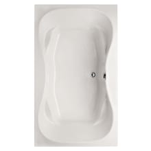 Studio 72" Drop In Acrylic Soaking Tub with Center Drain, and Overflow