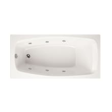 Solitude 60" Drop In Acrylic Air / Whirlpool Tub with Reversible Drain, Drain Assembly, and Overflow