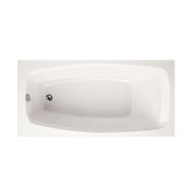 Solitude 60" Drop In Acrylic Air Tub with Reversible Drain, Drain Assembly, and Overflow