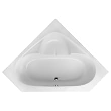 Studio 59" Corner Acrylic Air Tub with Center Drain, and Overflow