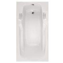 Studio 60" Drop In Acrylic Soaking Tub with Reversible Drain, and Overflow