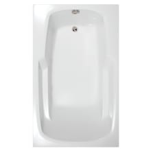 Studio 60" Drop In Acrylic Soaking Tub with Reversible Drain, and Overflow